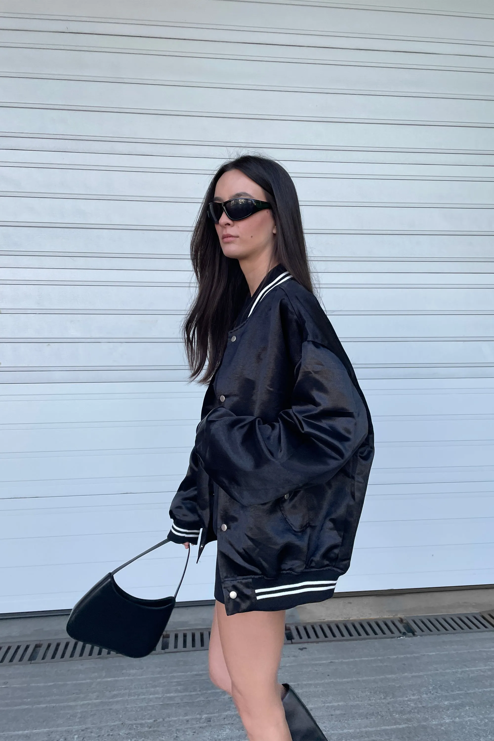 SATIN BOMBER JACKET