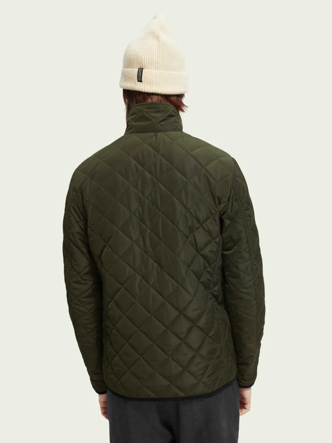 Scotch & Soda - Corduroy-trimmed quilted jacket