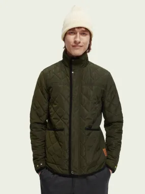 Scotch & Soda - Corduroy-trimmed quilted jacket