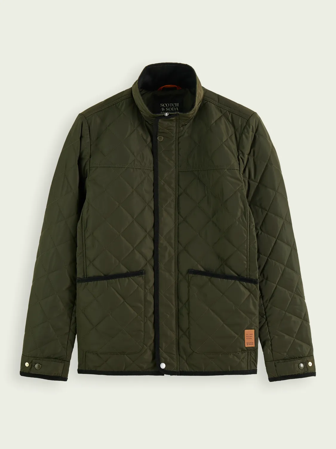 Scotch & Soda - Corduroy-trimmed quilted jacket