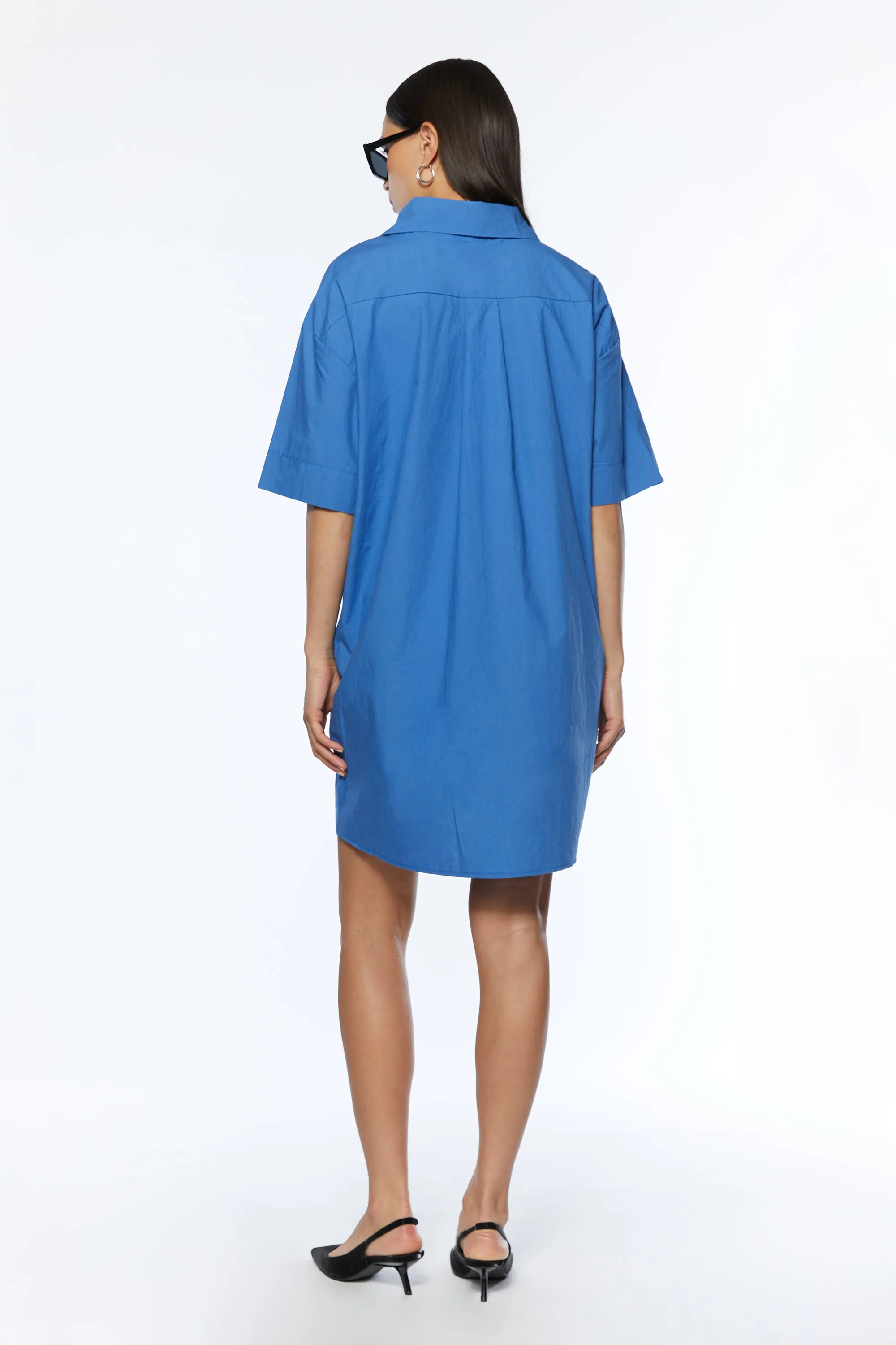 SHORT SLEEVE SHIRT DRESS