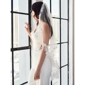 Single Tier Bridal Veil | V2390SF