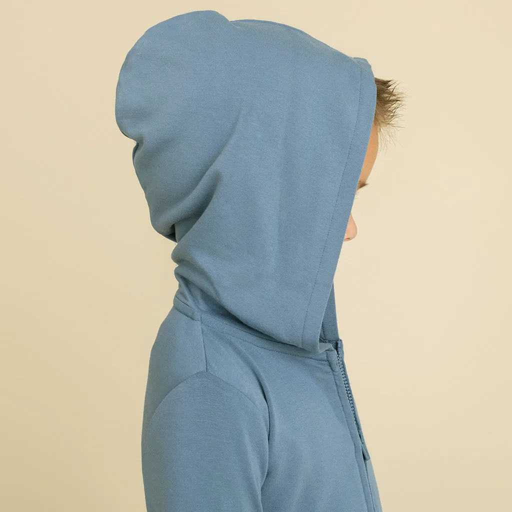 Slate French Terry Zippered Hoodie