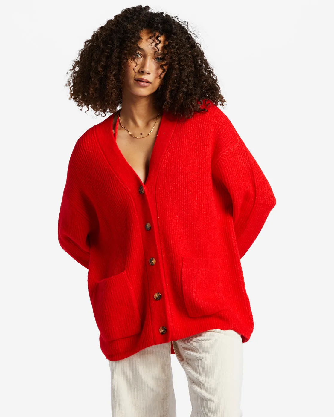 So Chill Cardigan - Rad Red