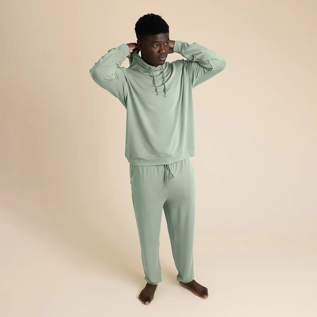 Soft Jade Men's French Terry Pullover Hoodie