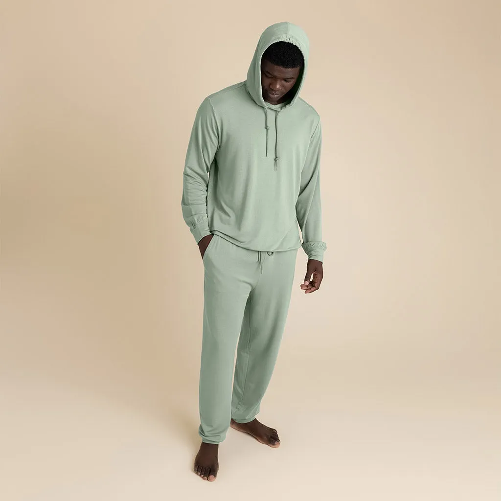 Soft Jade Men's French Terry Pullover Hoodie