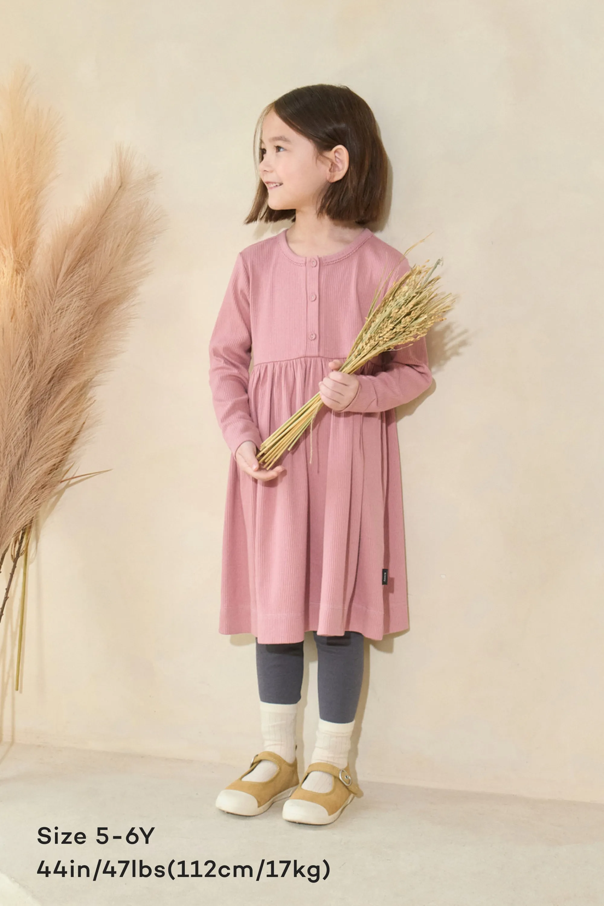 Soft Modal Ribbed Dress (1-6Y)