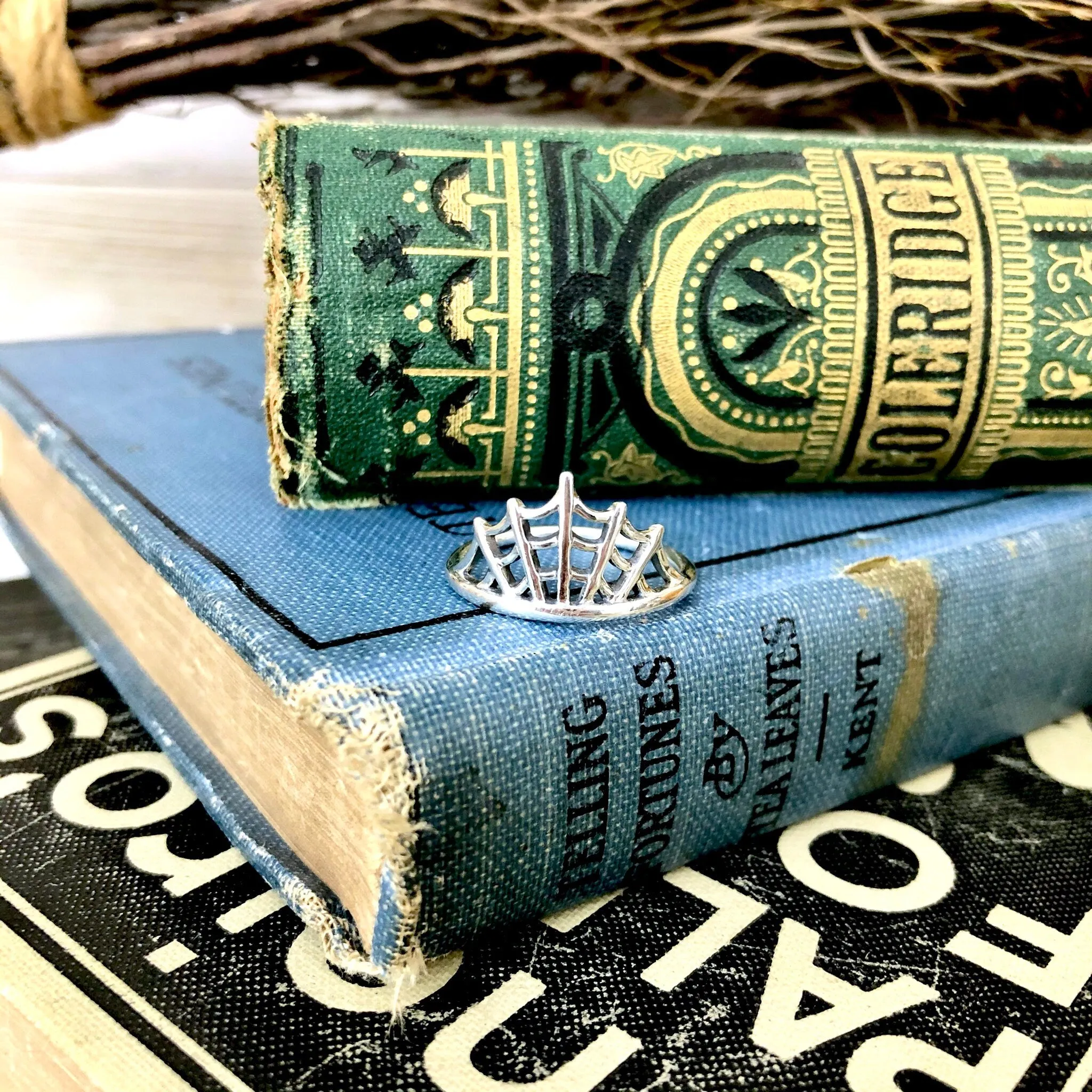 Spider Web Ring in Sterling Silver /