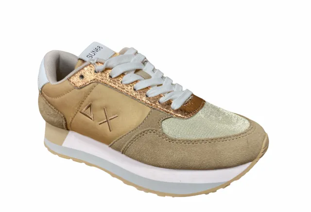 SUN68 scarpa sneakers da donna Kate Shine Z31223 16 beige