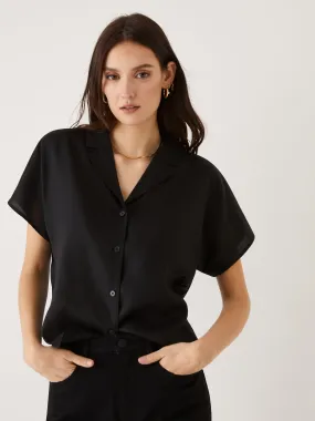 The Camp Collar Blouse in Black