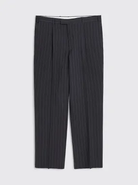 TRS BIEN everywear Suit Trousers Wool Viscose Black Stripe