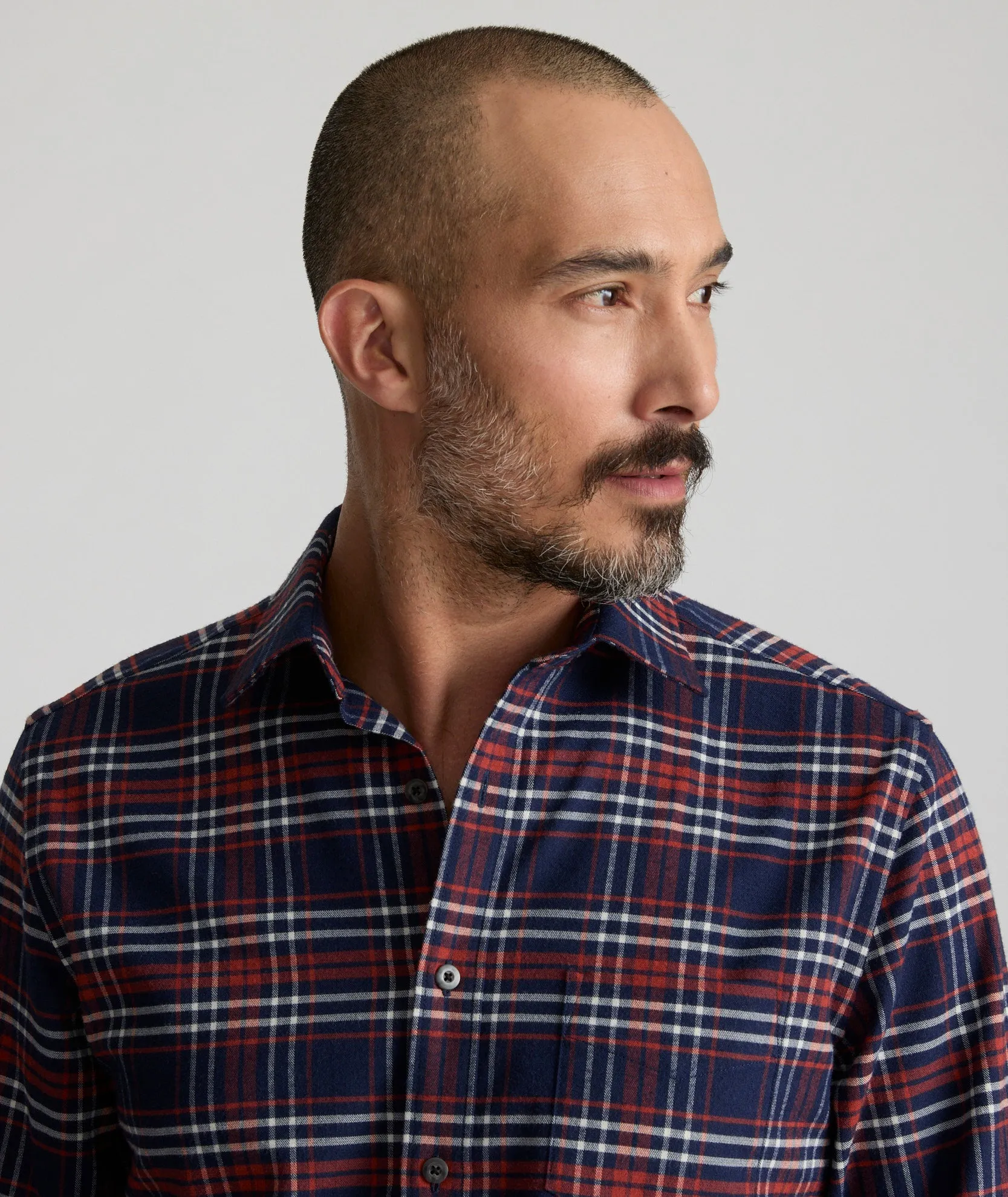 Wrinkle-Free Performance Flannel Trezari Shirt